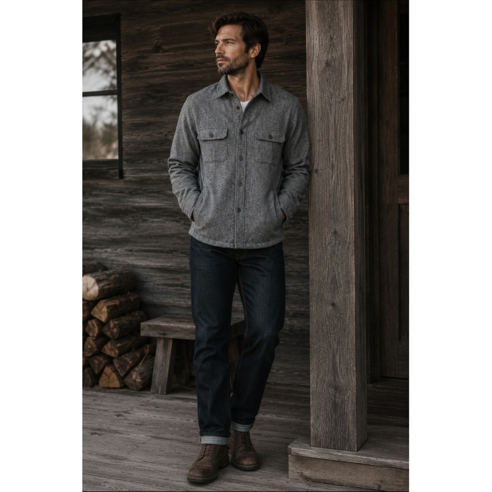 Grayers‎ Shirt Jacket Men L Cotton Shacket Outdoor Workwear COLD WEATHER RATED